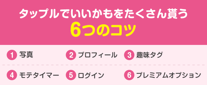 タップルでいいかもをたくさん貰う6つのコツ