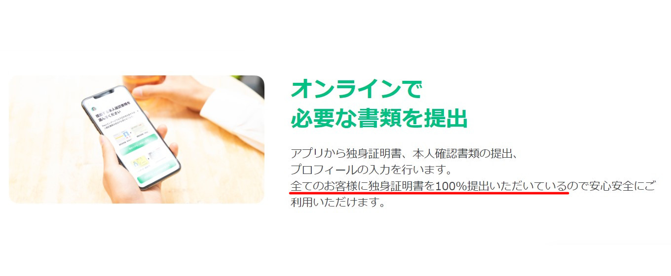 婚活アプリ 独身証明書