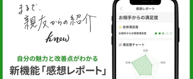 自分の魅力と改善点がわかる新機能「感想レポート」