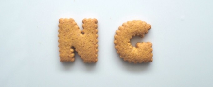 アルファベットのクッキーでNG