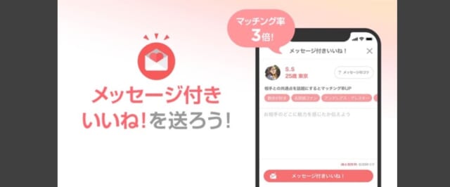 withのメッセージ付きいいね!