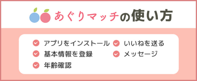 あぐりマッチの使い方