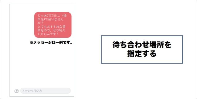 タップル 待ち合わせ場所を指定する