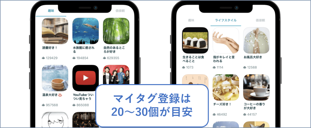 ペアーズ マイタグ 登録数の目安