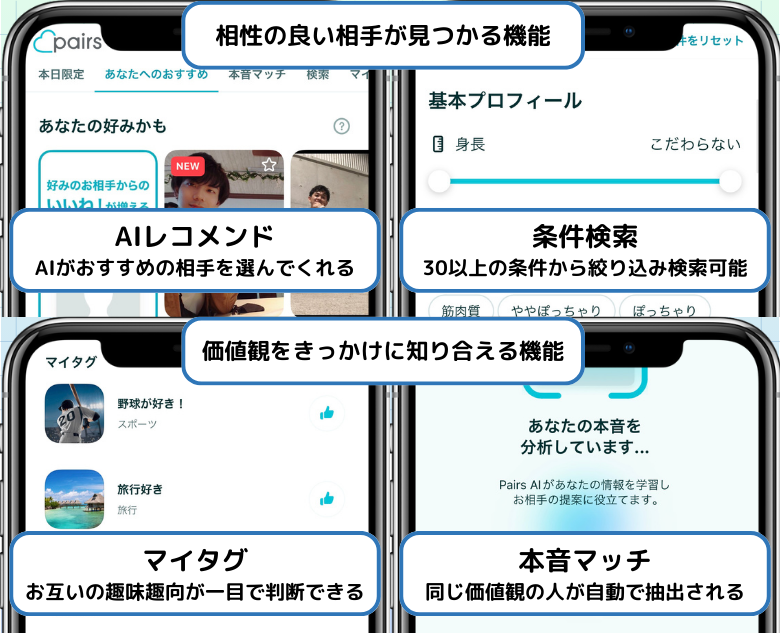 ペアーズの機能