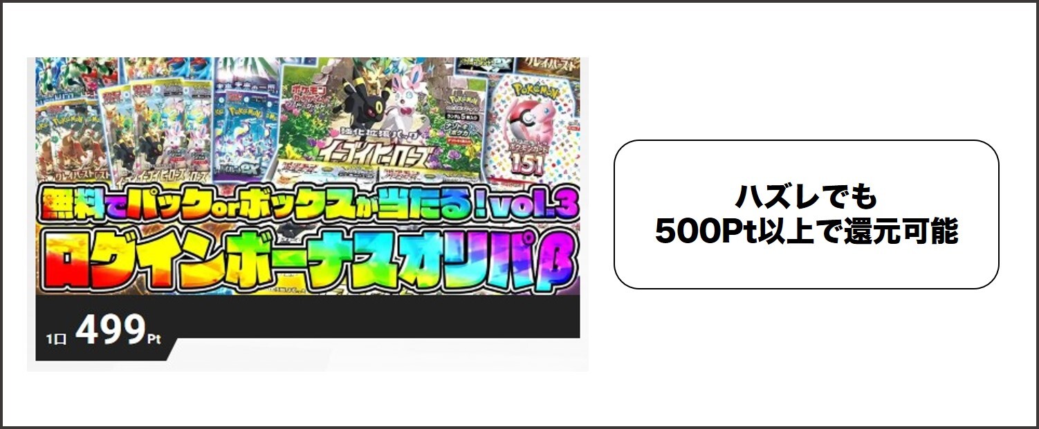 エクストレカ ログインボーナスオリパ
