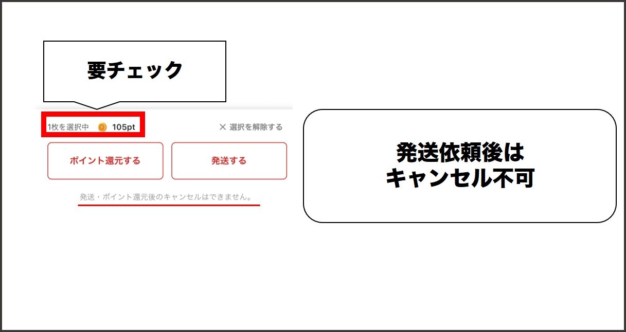 ポケットクロス 発送依頼後 キャンセル不可