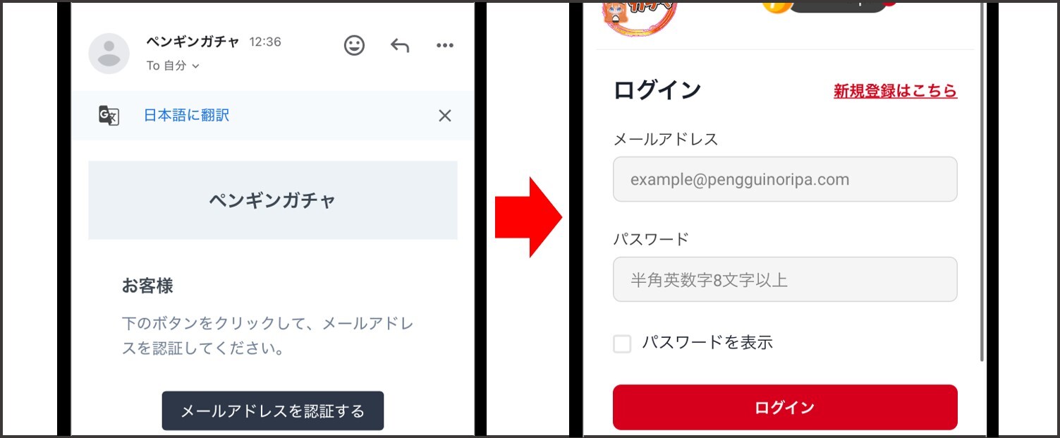 ペンギンオリパ-登録手順④