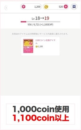 超オリくじ祭ログボ結果1,100coin