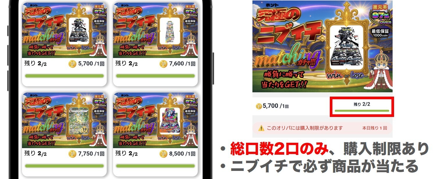 究極(ホント)のニブイチmatchingガチャ