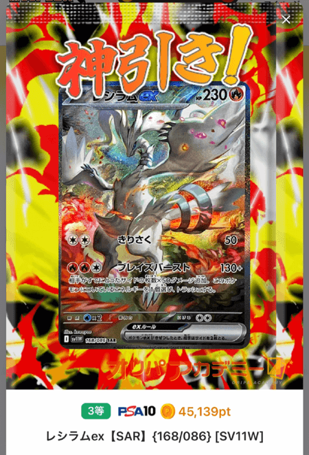 ポケットクロス レシラム当選