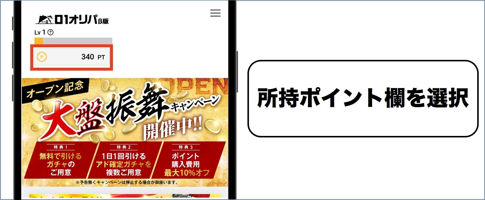 01トレカ ポイント購入方法1