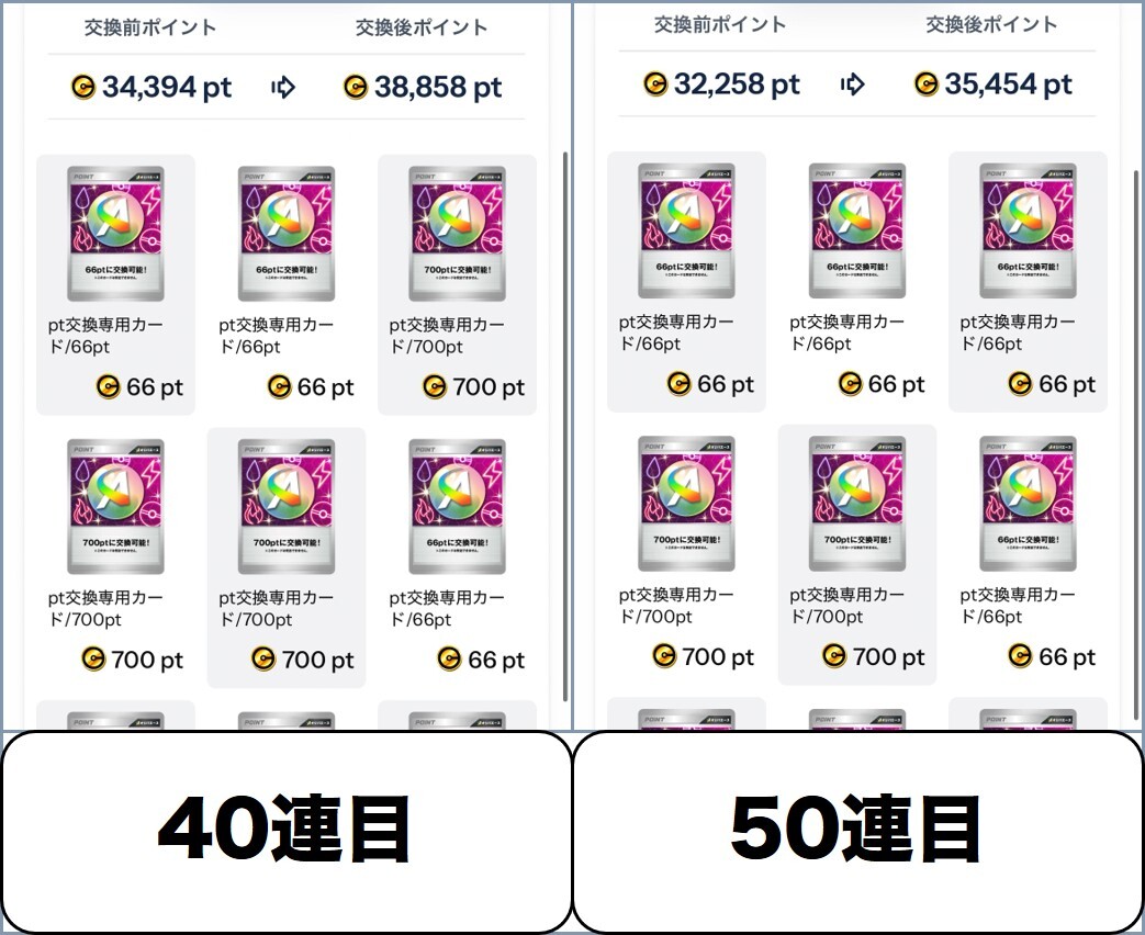 オリパエース③40から50連目