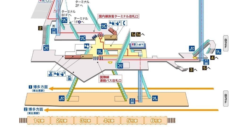 福岡空港　地下鉄